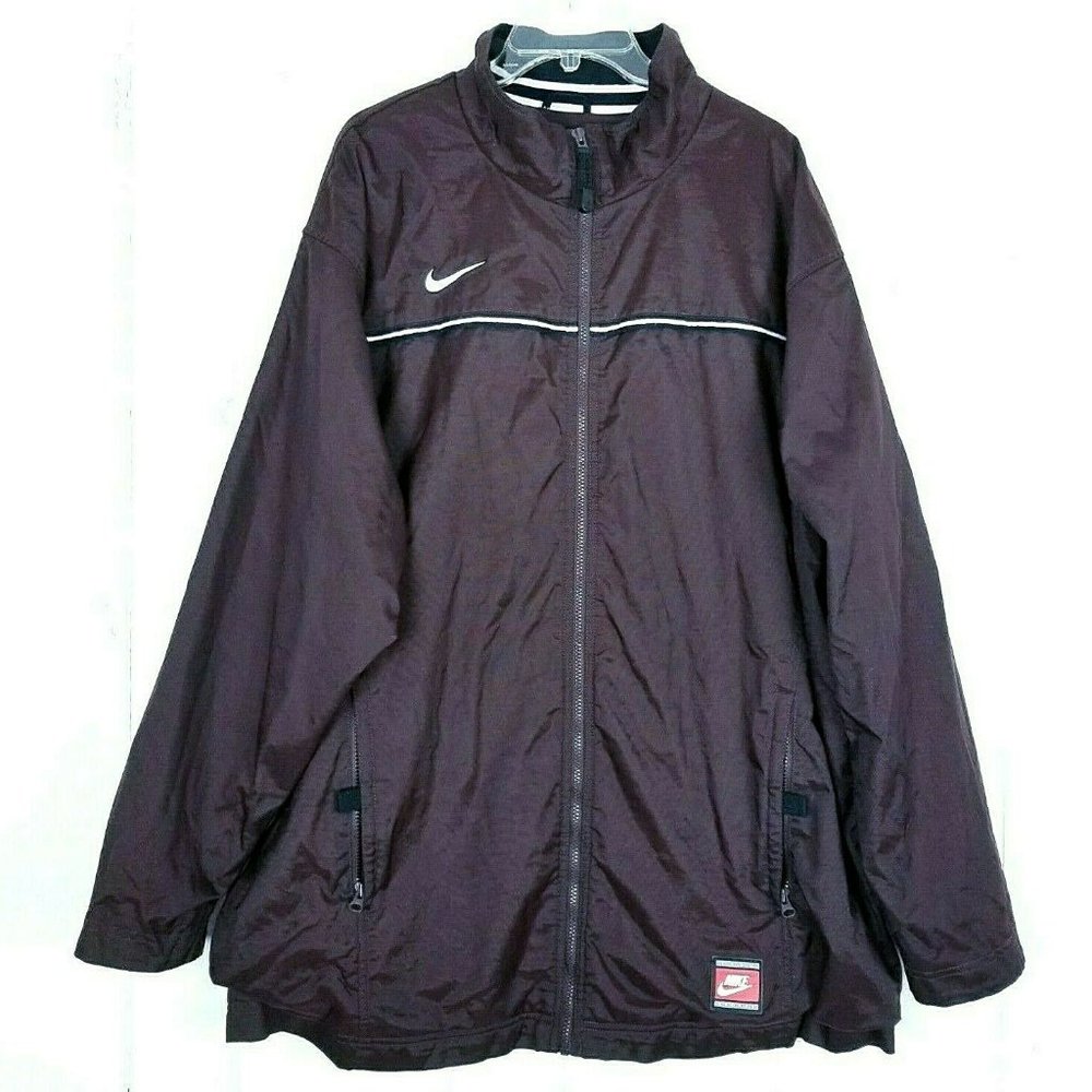 Vintage 90s Nike Team Sports Long Parka Jacket Men Size XL Full Zip